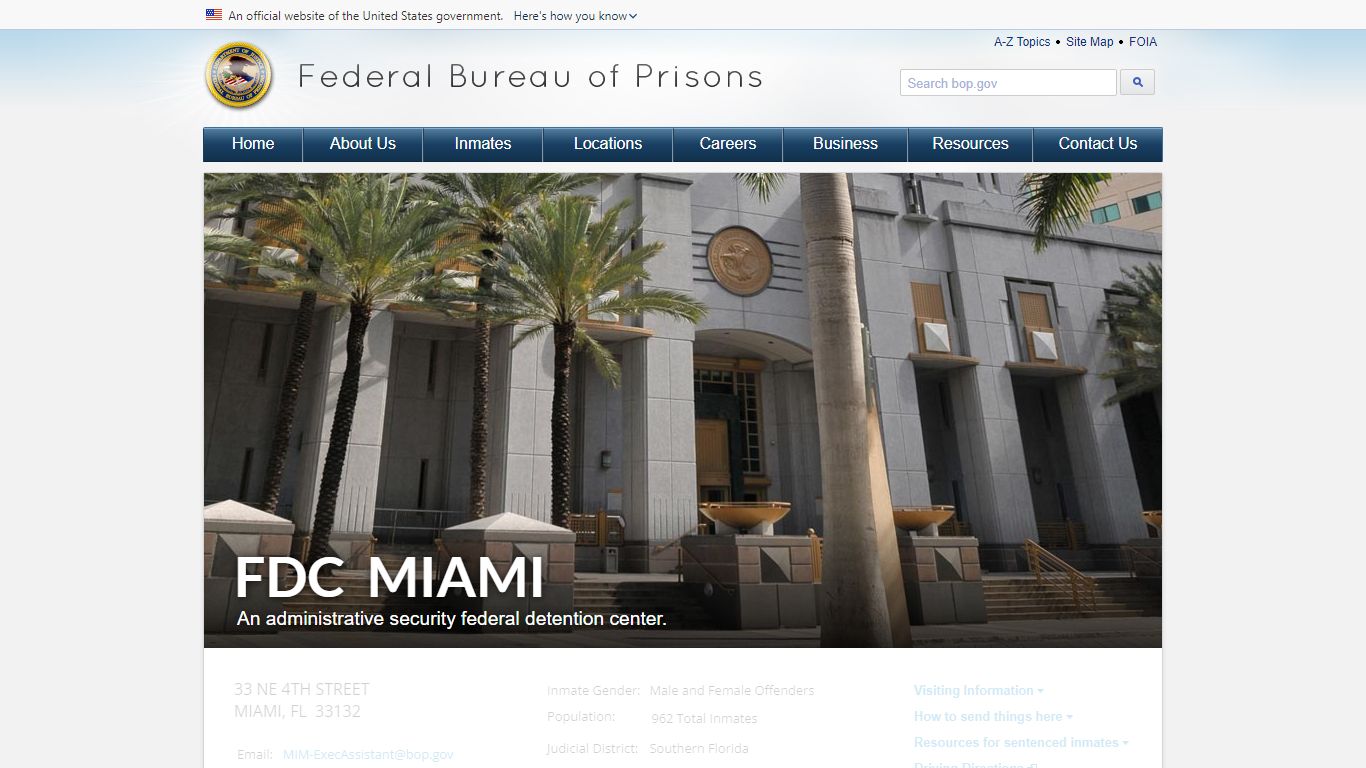 FDC Miami - Federal Bureau of Prisons